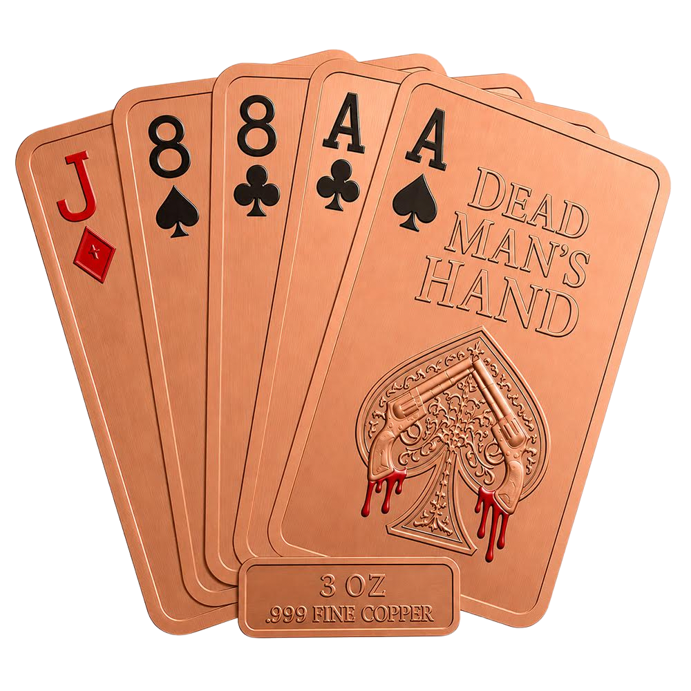 Dead Man’s Hand 3 oz 999 Copper Medal