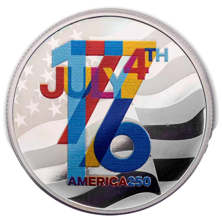 America250™ Colorized 1 oz Silver Round in TEP