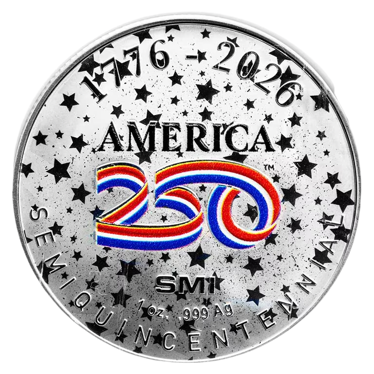 America250™ Colorized 1 oz Silver Round in TEP
