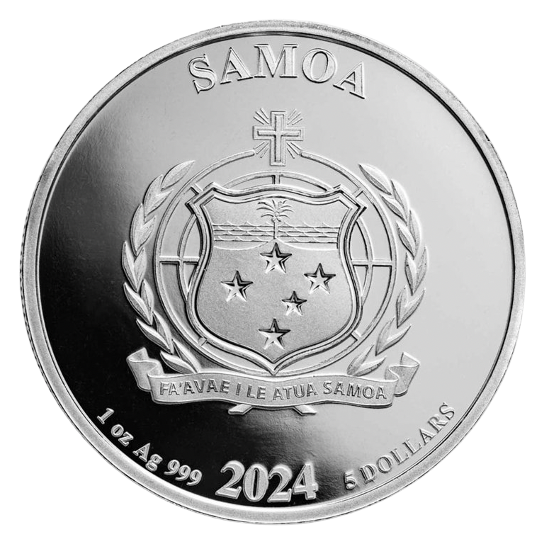 2024 Samoa Mr Monopoly Colorized 1 oz Silver Coin in TEP