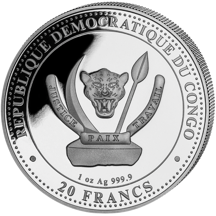 2024 Congo: Prehistoric Life II - Triceratops 1 oz Silver Coin Pre-Owned