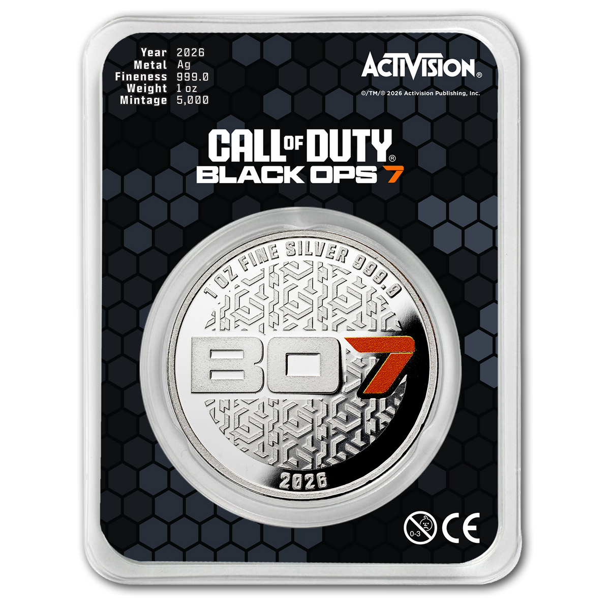 Call of Duty Black Ops 7 1oz Silver Round – additional view