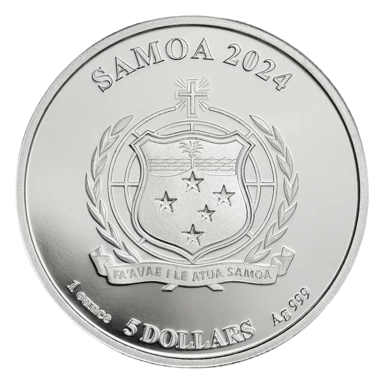 2024 Samoa Monopoly Board Space: Free Parking 1 oz Silver Coin in TEP