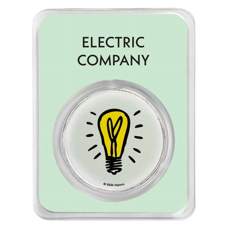 2024 Samoa Monopoly Board Space: Electric Company 1 oz Silver Coin in TEP