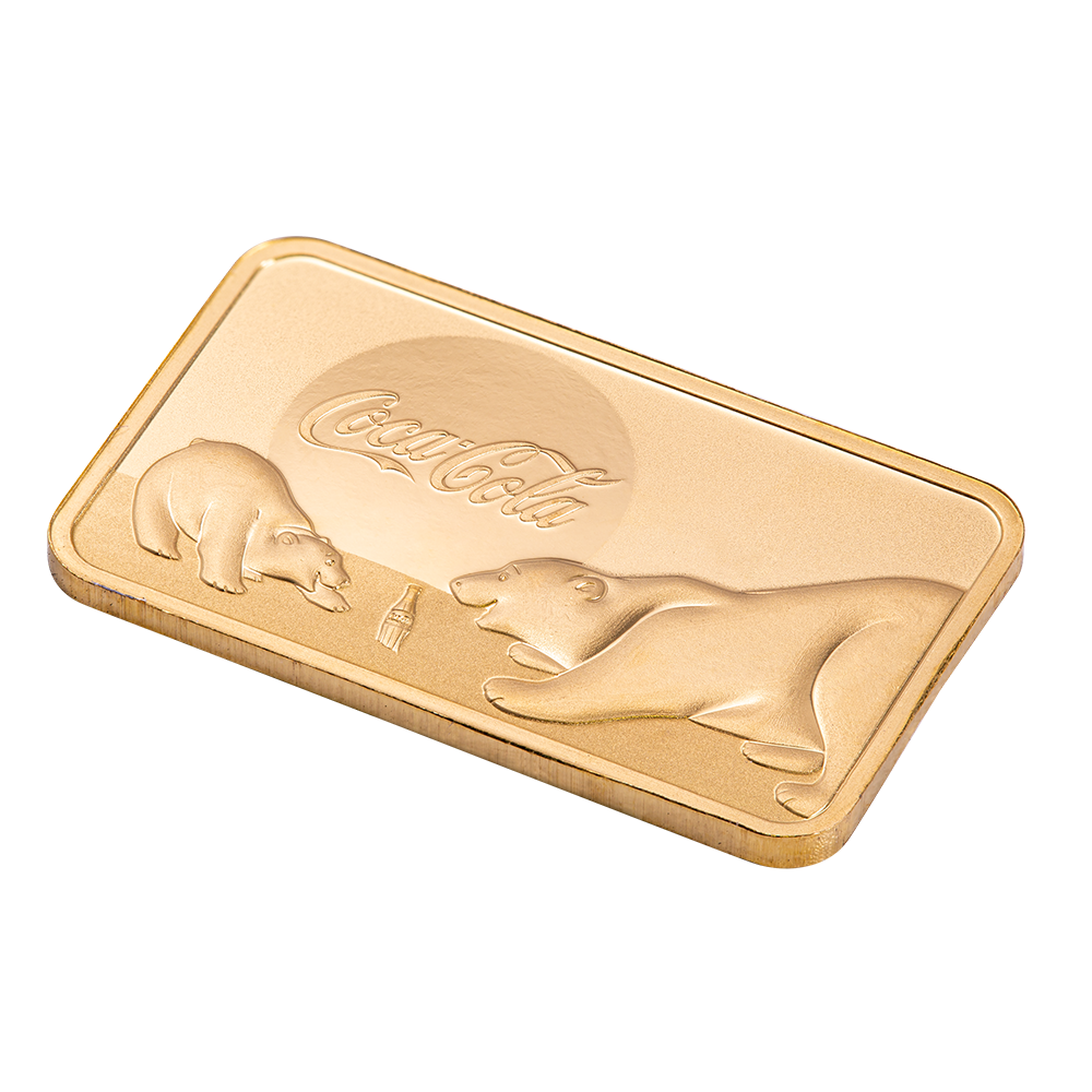 Pamp Coca Cola Holiday Polar Bears 5g Gold Bar