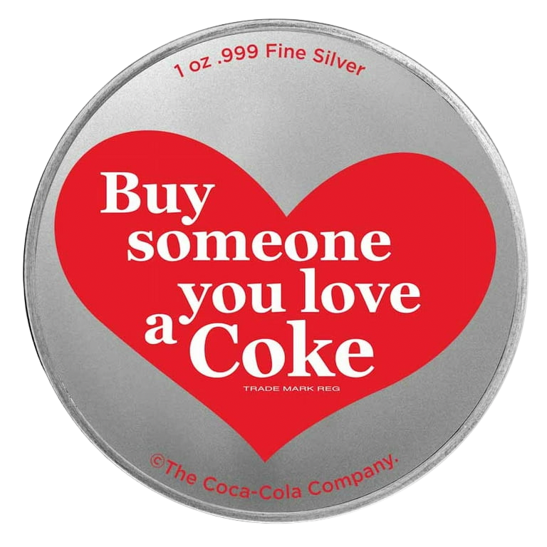 Coca-Cola® 1 oz Silver Colorized Love Round (in TEP)