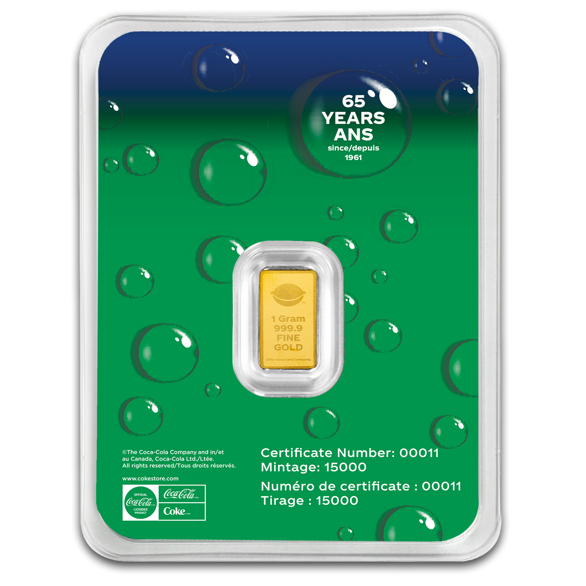 Sprite® 1 Gram Gold Bar in TEP