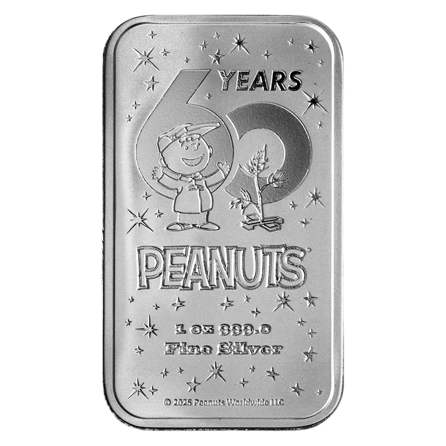 Peanuts® 60th A Charlie Brown Christmas 1 oz Colorized Silver Bar in TEP