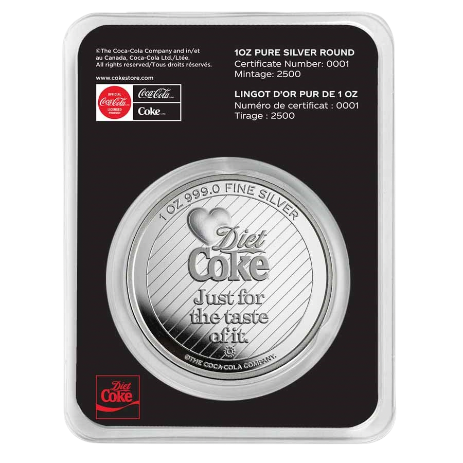 Diet Coke 1oz Silver TEP