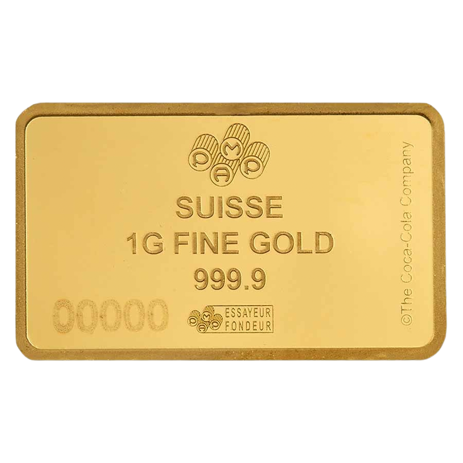 Pamp Coca-Cola® Santa 95th Anniversary 1g Gold Bar