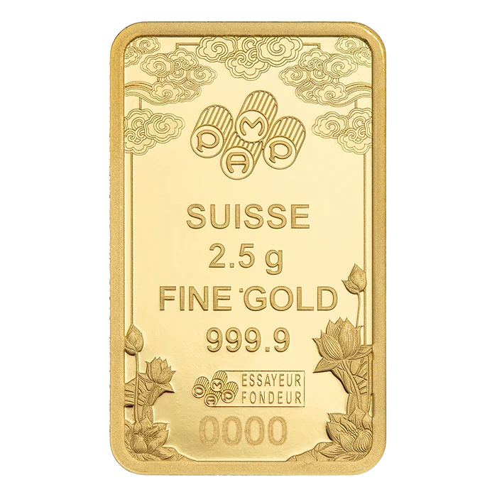 PAMP Suisse Good Luck Yellow Dragon 2.5g Gold Bar