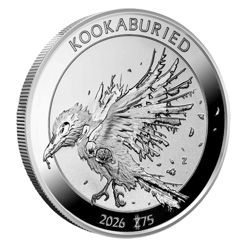 Zombucks World Kookaburied 1 oz Silver Round Pre-Owned