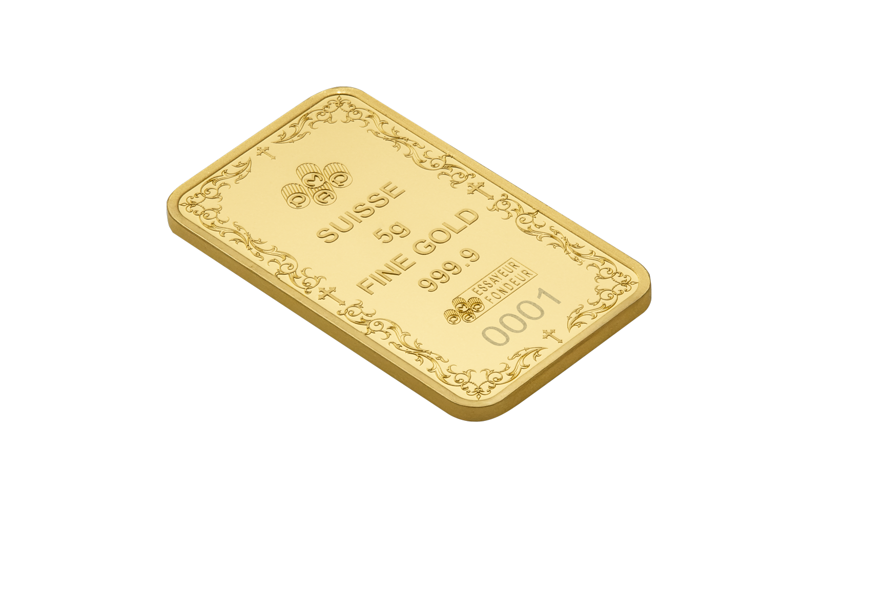 Pamp 5g Gold Bar Cross of Christianity