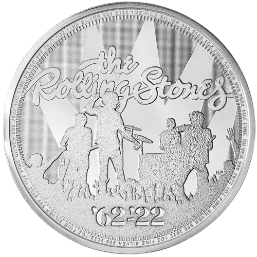 2022 The Rolling Stones Music Legends 1 oz Silver Coin Pre-Owned