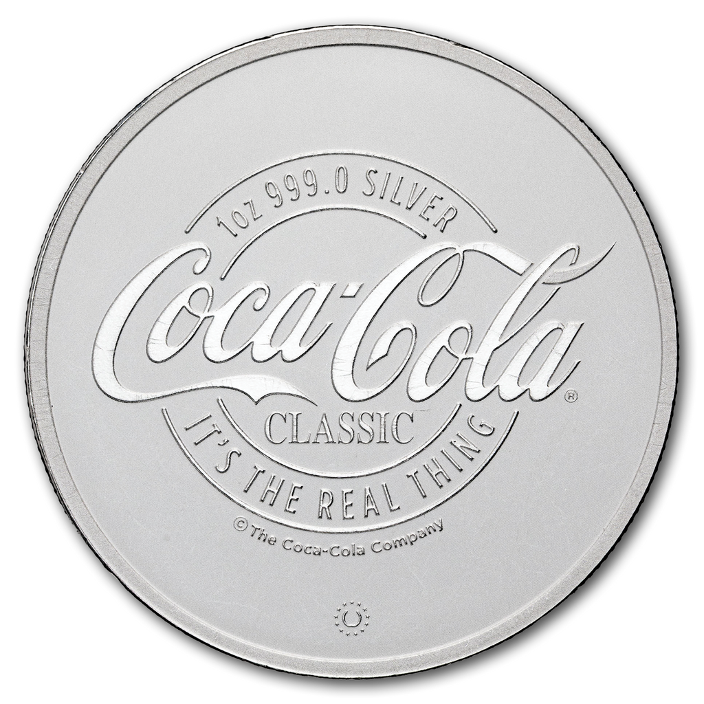 Coca-Cola® 1 oz Silver Colorized Polar Bears Round in TEP