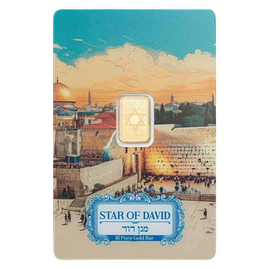PAMP Star of David 1 Gram Gold Bar