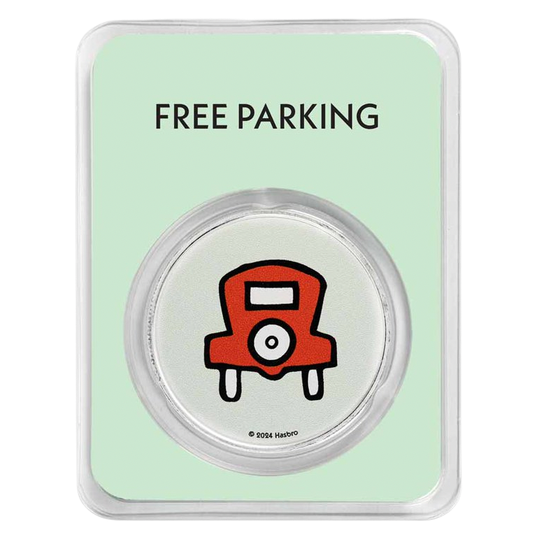 2024 Samoa Monopoly Board Space: Free Parking 1 oz Silver Coin in TEP