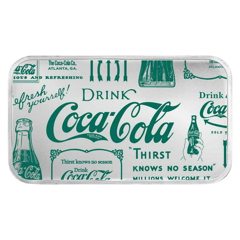 Coca-Cola® Vintage 1 oz Silver Colorized Bar in TEP