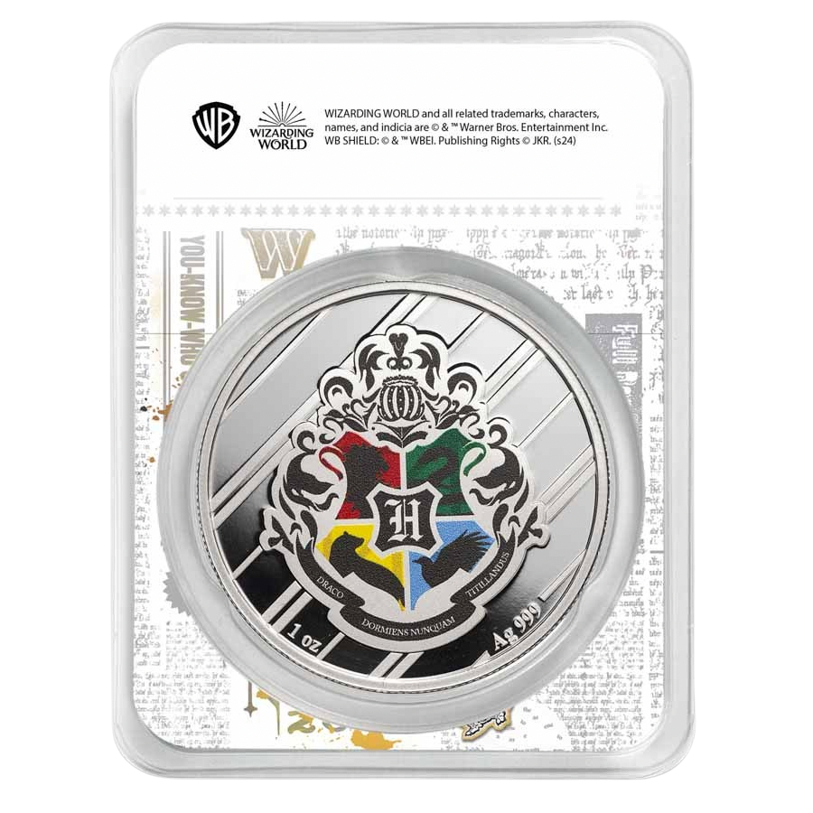 Harry Potter Hufflepuff Colorized 1 oz Silver Round in TEP – additional view