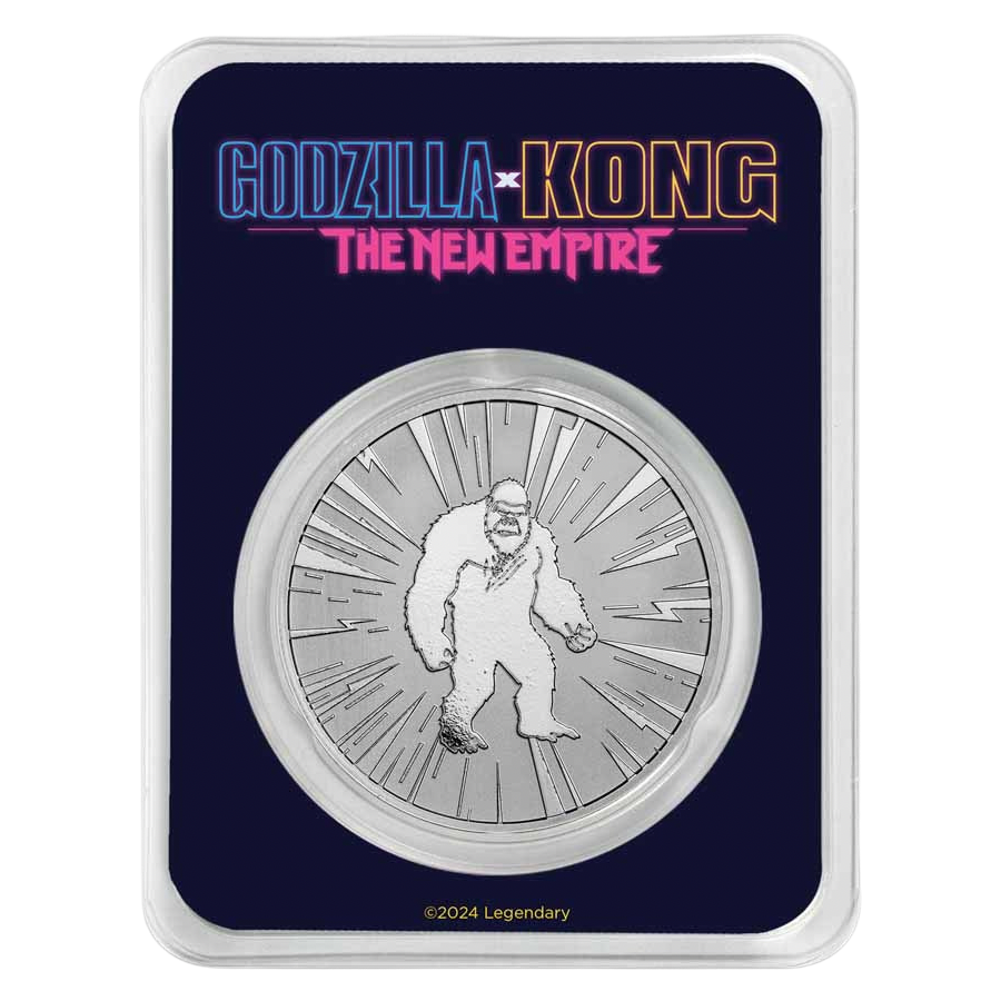 Godzilla x Kong – Kong Colorized 1 oz Silver Round in TEP