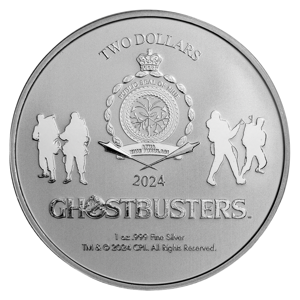 2024 Niue Ghostbusters 40th Anniversary Colorized 1 oz Silver Coin in TEP
