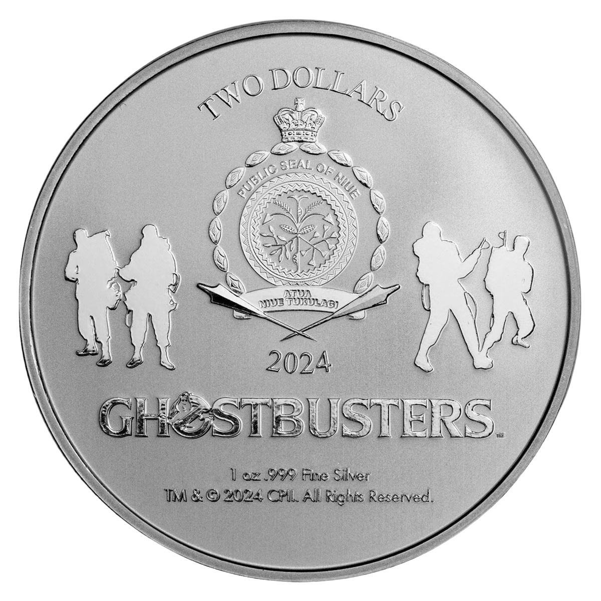 2024 Niue Ghostbusters 40th Anniversary Colorized 1 oz Silver Coin in TEP
