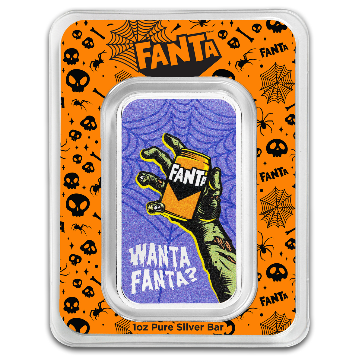 Fanta Halloween Colorized 1 oz Silver Colorized Bar in TEP