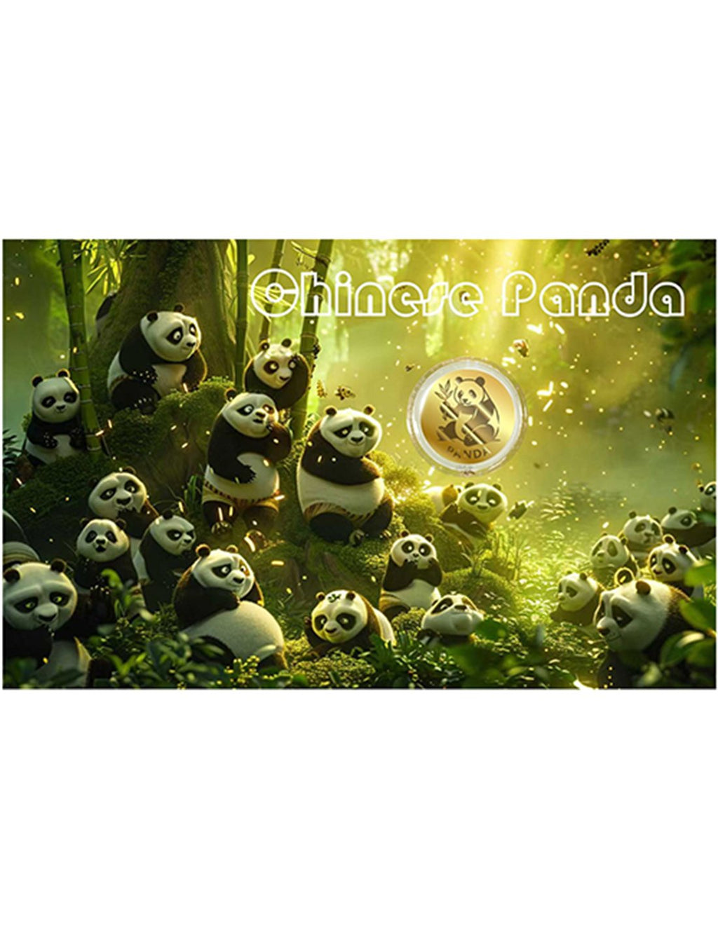 CHINESE PANDA 1/1000 Oz Gold Coin In Card 50 Cents Niue 2026