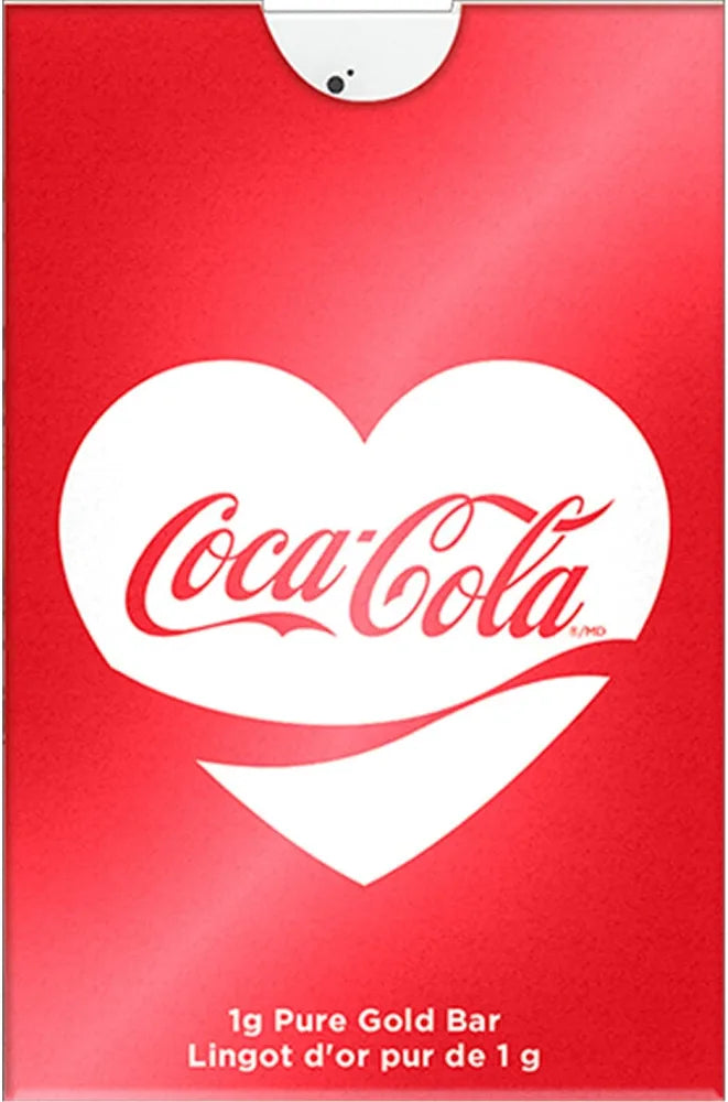 Pamp Valentines Coca Cola 1g Gold Bar