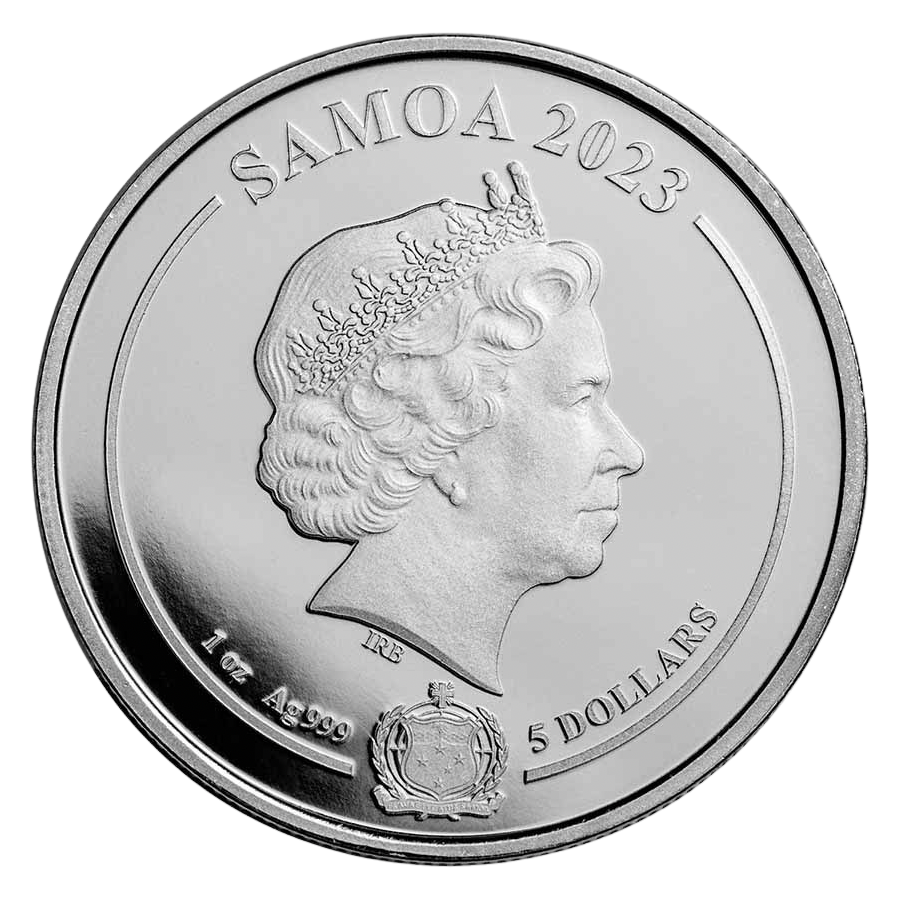 2023 Samoa DC Comics Aquaman Colorized 1 oz Silver Coin in TEP