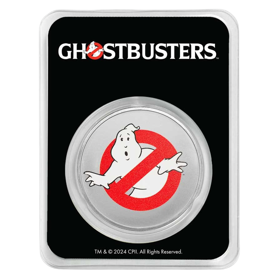 2024 Niue Ghostbusters 40th Anniversary Colorized 1 oz Silver Coin in TEP