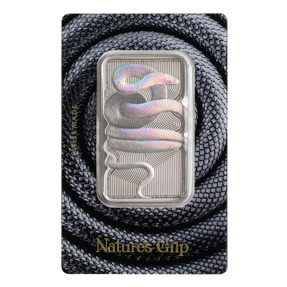 Pamp Nature’s Grip - Sunbeam Snake 1oz Silver Legal Tender Bar