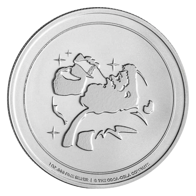 Coca-Cola® Santa 1 oz Silver Round in TEP