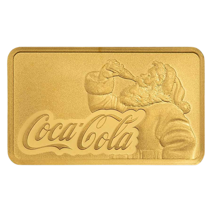 Pamp Coca-Cola® Santa 95th Anniversary 1g Gold Bar