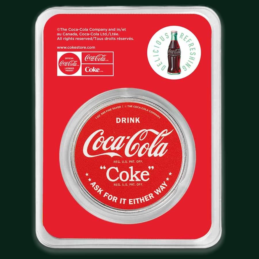 Coca-Cola® 1 oz Silver Colorized Round Bathing Beauties: Red Head
