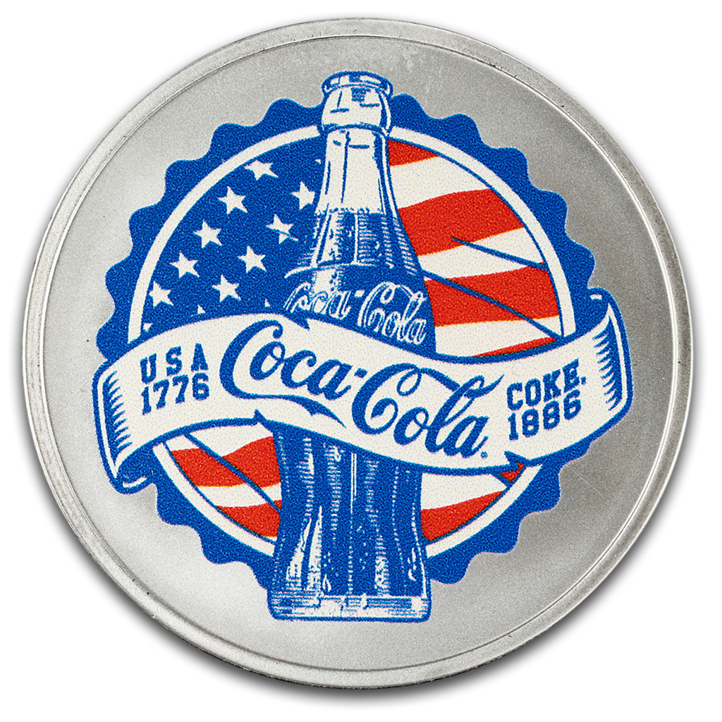 Coca-Cola® 1 oz Silver Colorized Americana (in TEP)