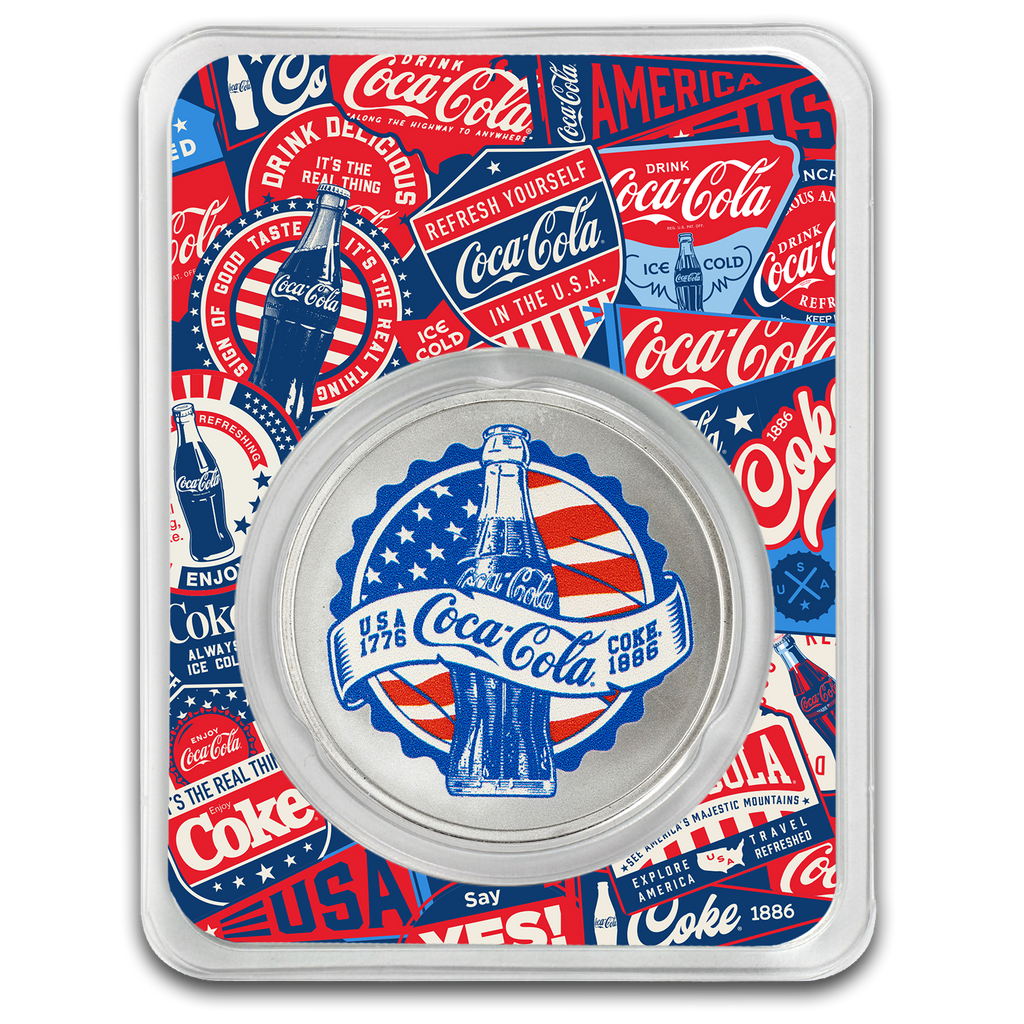 Coca-Cola® 1 oz Silver Colorized Americana (in TEP)