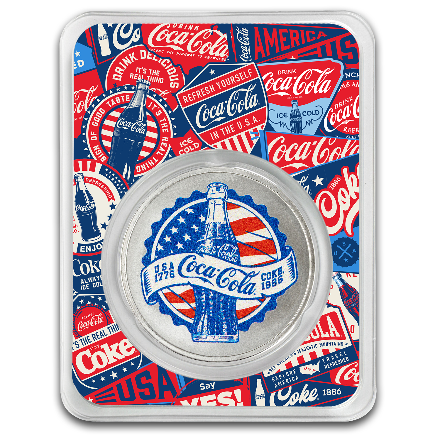 Coca-Cola® 1 oz Silver Colorized Americana (in TEP)