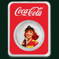 Coca-Cola® 1 oz Silver Colorized Round Bathing Beauties: Red Head