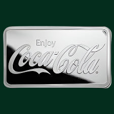 Coca Cola 1oz 999 Fine Silver Bar SealedTEP
