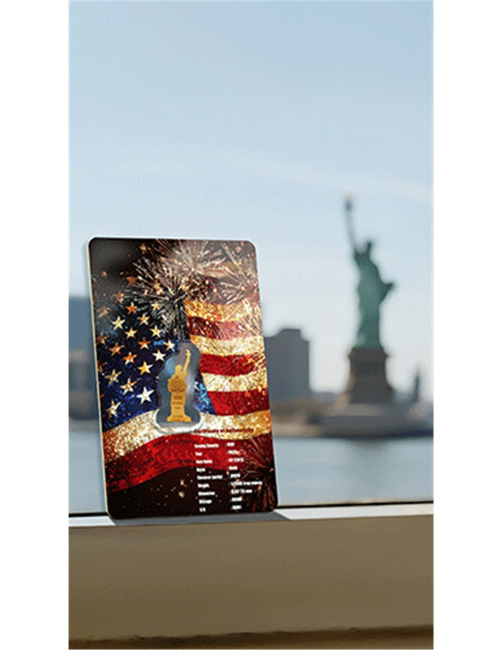 4TH OF JULY STATUE OF LIBERTY 1/1000 oz Gold Coin in Card Niue 2025
