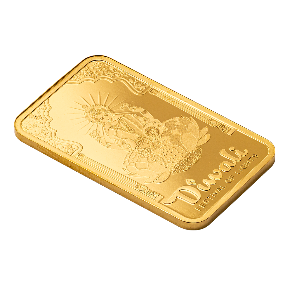 Pamp 2024 Diwali - Lakshmi & Peacocks 5g Pure Gold Bar