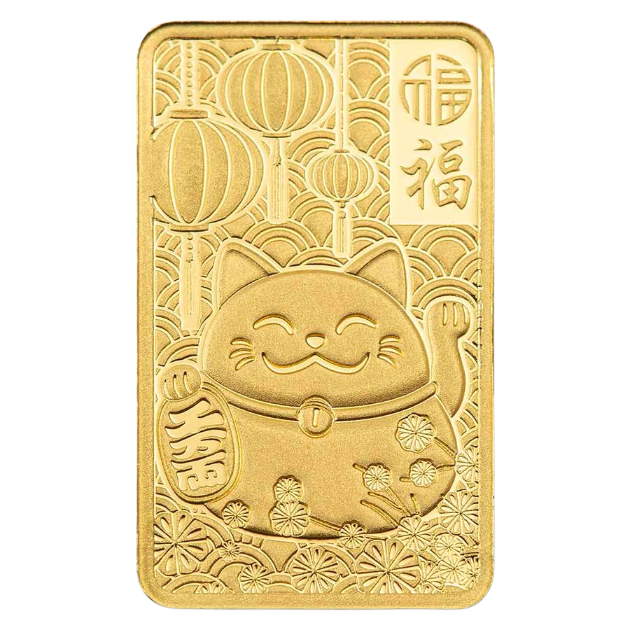 PAMP Lucky Cat 1 Gram Gold Bar