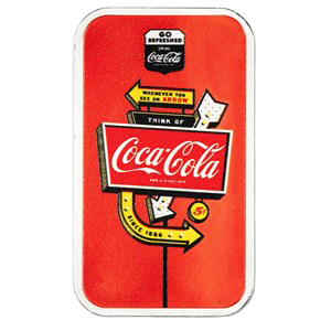 Coca-Cola® 1 oz Silver Route 66 Colorized Bar (in TEP)