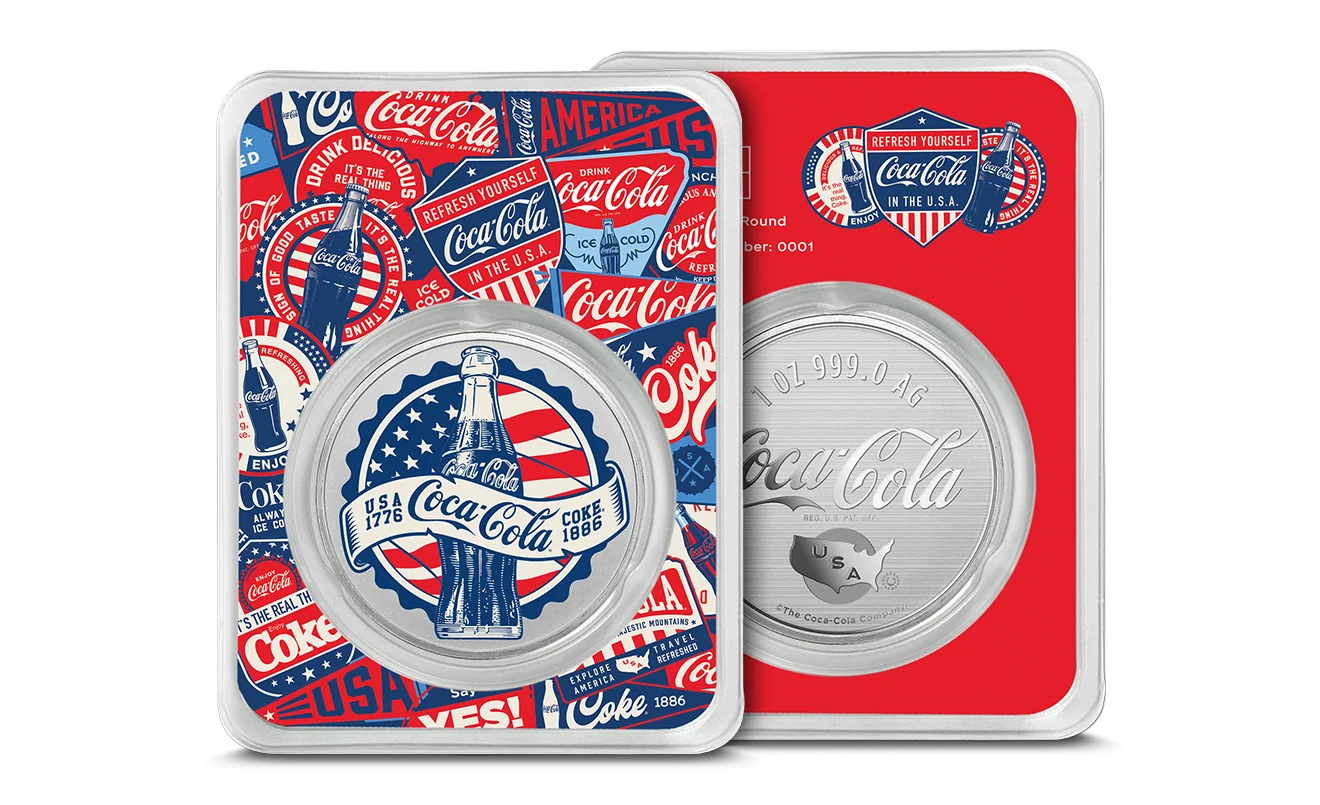 Coca-Cola® 1 oz Silver Colorized Americana (in TEP)