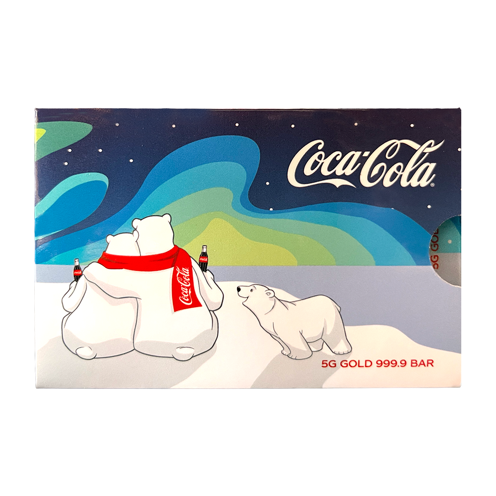 PAMP Coca-Cola® Polar Bear Hugs 5g Gold Bar