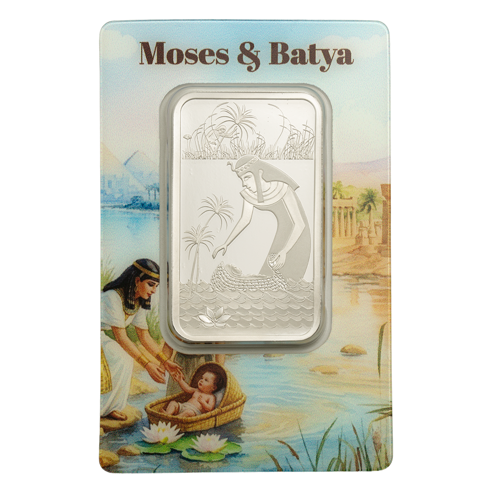 Pamp 1oz Silver Bar Moses & Batya