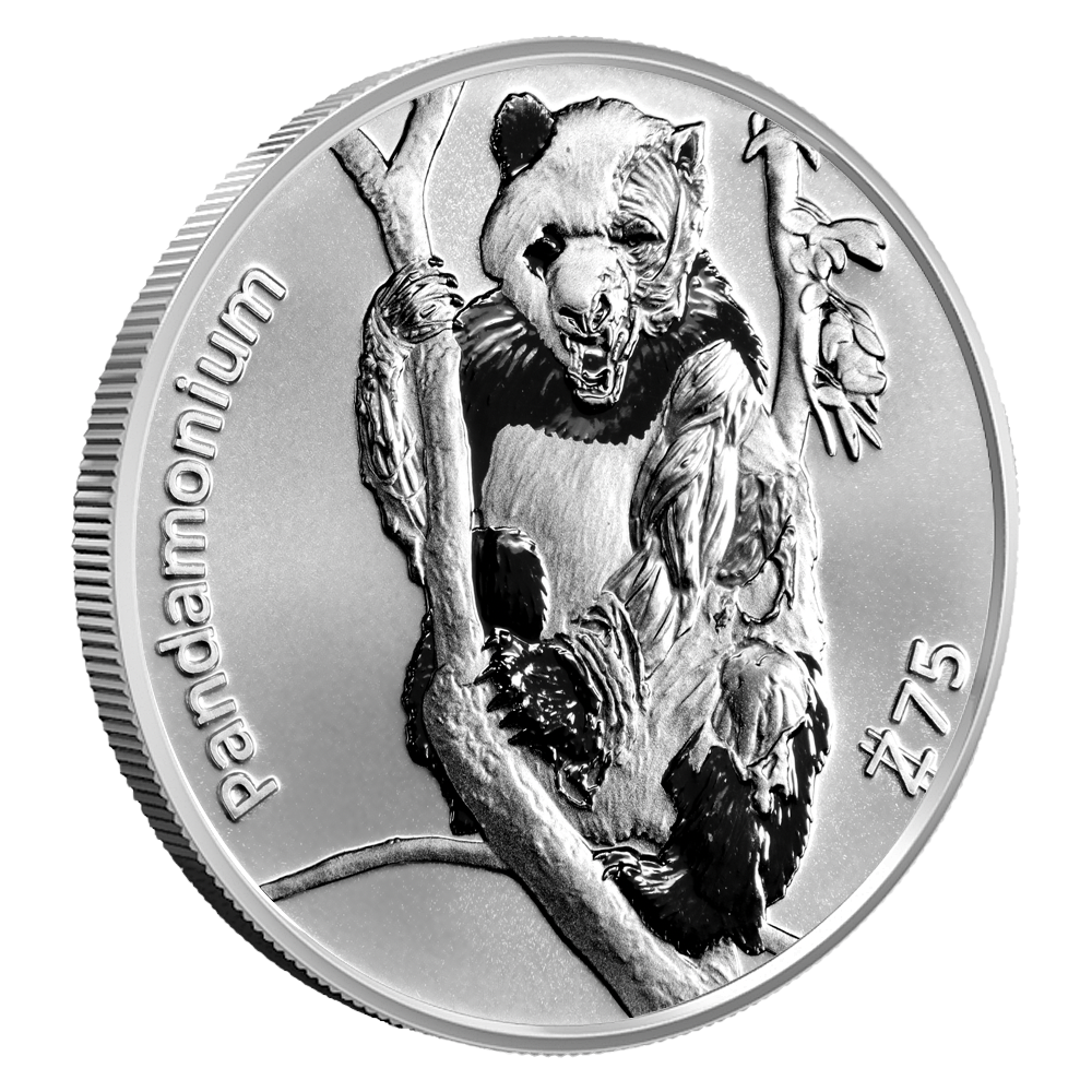 Zombucks World Pandamonium 1 oz Silver Round Pre-Owned