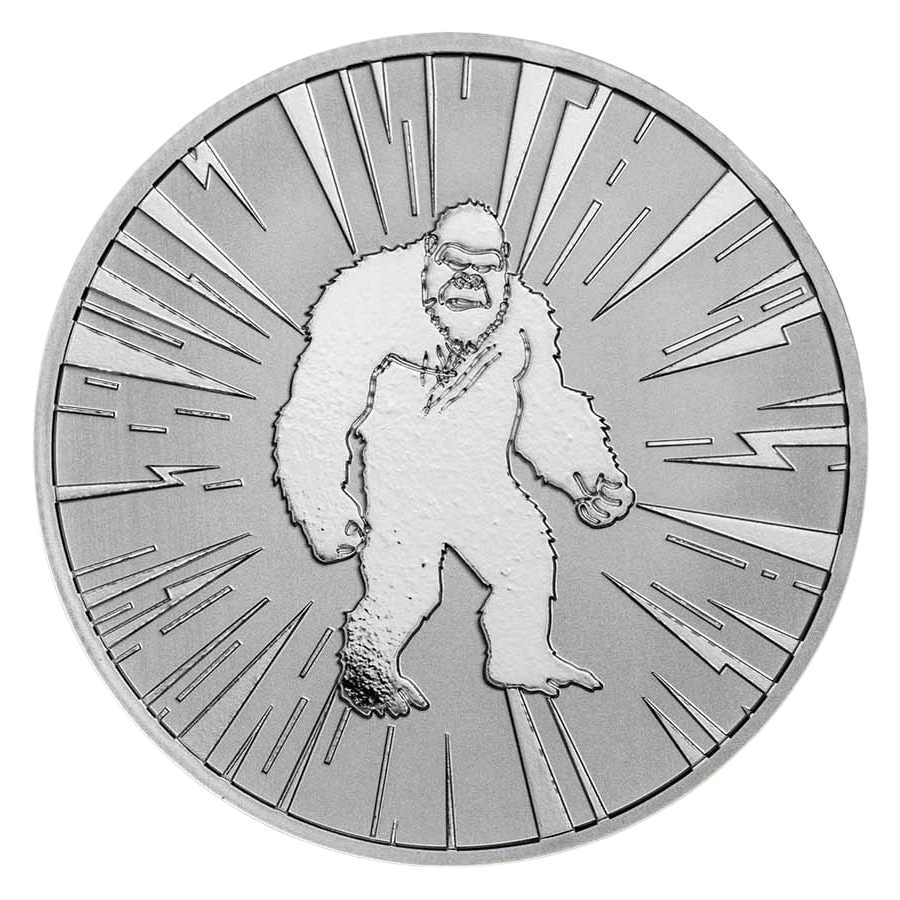 Godzilla x Kong – Kong Colorized 1 oz Silver Round in TEP