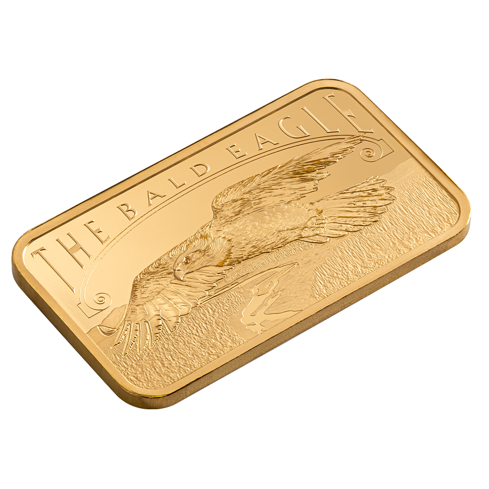 Pamp 5g Gold Bar America the Free Bald Eagle
